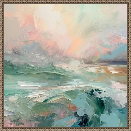 Miniatura 17 de Amanti Art Irena Orlov - Lienzo enmarcado para pared, 16 x 16 pulgadas, diseño de mañana rosa V, lienzo enmarcado para pared, obras de arte