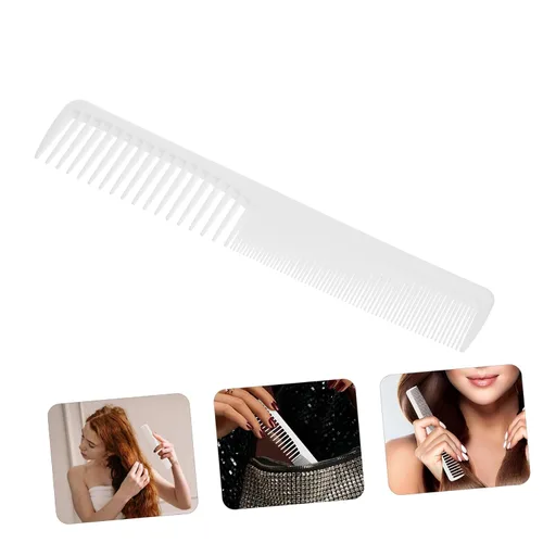 Miniatura 8 de SOLUSTRE Peine de dientes finos y dientes anchos, peine profesional para corte de pelo, peine de corte de peluquería especial antiestático peine