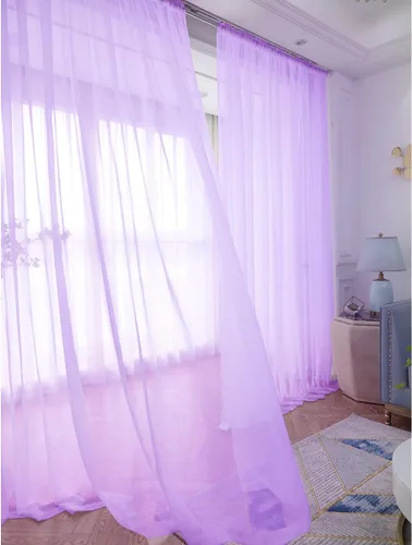 Miniatura 11 de L&TEC Cortinas traslúcidas para la ventana de color beige, 2 paneles de 48x45 pulgadas, con bolsillo básico para la barra de la cortina