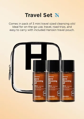 Miniatura 7 de Hanskin BHA - Aceite limpiador de poros, tamaño de prueba de muestra, juego de mini removedor de maquillaje de tamaño de viaje, limpiador suave