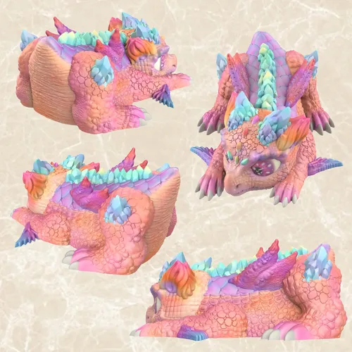 Miniatura 4 de Crystal Dragon Baby - Molde de silicona de resina epoxi 3D para manualidades de azúcar de fondant, decoración de pasteles, arcilla polimérica, yeso