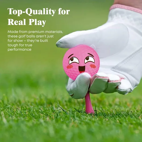 Miniatura 2 de Oji Moji - Juego de pelotas de golf Emoticon Love Series, regalo del día de San Valentín, paquete de 12 regalos novedosos, regalo de golf