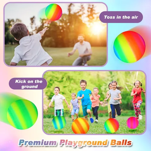 Miniatura 3 de Macarrie 20 piezas de pelotas de parque infantil de 6 pulgadas, pelotas de esquivar y patada para niños, adultos, pelotas inflables coloridas
