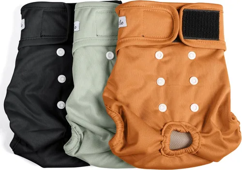 Miniatura 23 de Pañales lavables para perras – Pañales reutilizables de primera calidad para perras en celo – Pañales para perras altamente absorbentes