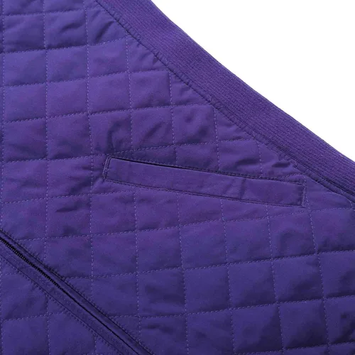 Miniatura 4 de Bienzoe Chaleco liviano sin mangas, acolchado, con cierre, casual, para mujeres con laterales elásticos.