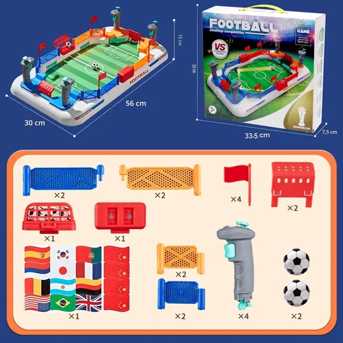 Miniatura 2 de Mini juego de mesa de fútbol para niños: juguetes de mesa de futbolín para niños de 3, 4, 5, 6, 7, 8 a 12 años, juego deportivo interactivo