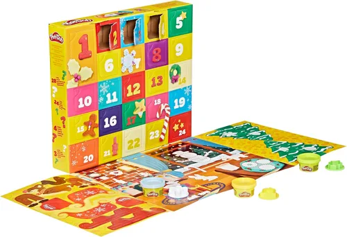 Miniatura 12 de Calendario de Adviento de Play-Doh para niños, cuenta regresiva de 24 días, múltiples regalos sorpresa detrás de cada puerta, manualidades y artes