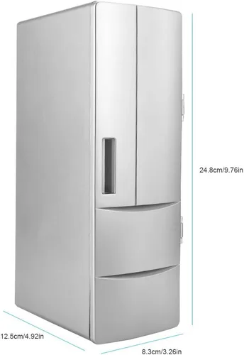 Miniatura 6 de Mini refrigerador USB, portátil, PCUSB, nevera, escritorio, USB, nevera, bebidas, enfriador/calentador, refrigeradores mini para laptop, PC y coche