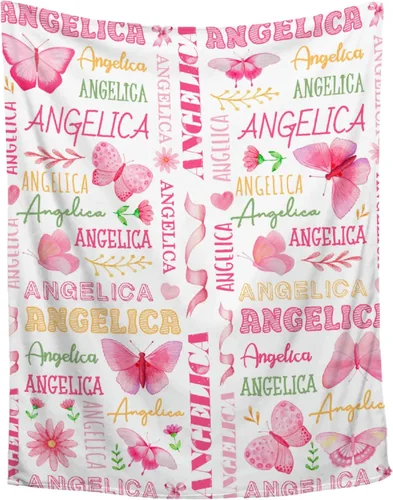 Miniatura 24 de Manta de bebé personalizada con diseño de animales del bosque, manta personalizada con nombre para niñas y niños, regalos de registro, manta suave