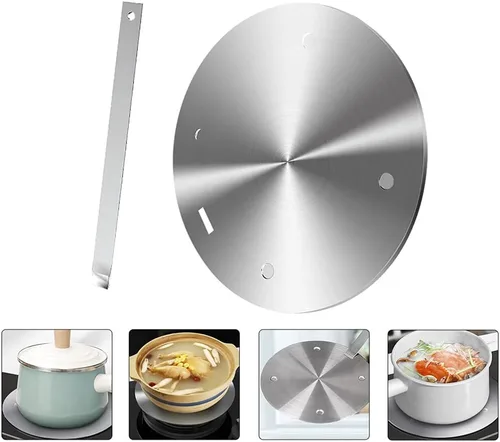 Miniatura 6 de Cabilock Difusor de calor de acero inoxidable para café, leche, utensilios de cocina con anillo de inducción, placa de inducción, difusor de calor