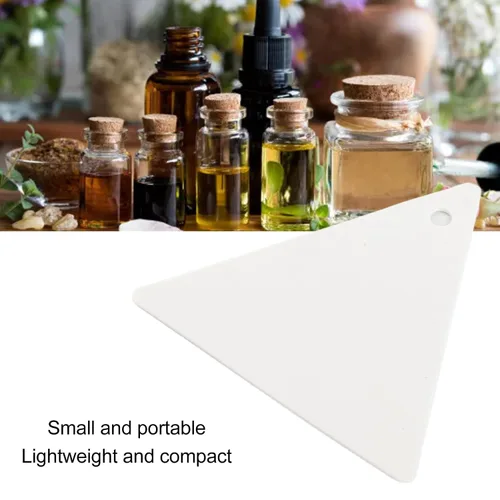 Miniatura 6 de Tiras de prueba de perfume, tiras de papel desechables para fragancias de 2.165 x 1.969 in, forma de triángulo, aceite esencial, aromaterapia