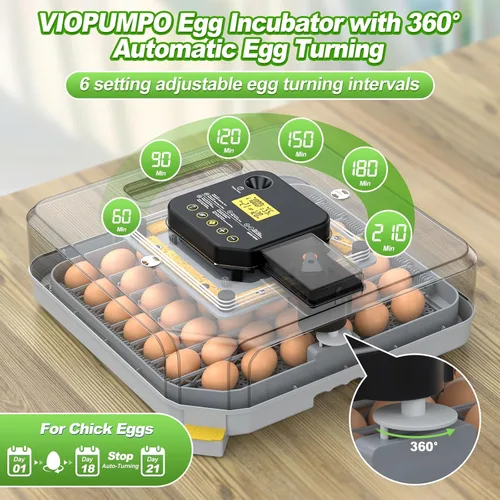 Miniatura 3 de Incubadora de huevos para incubar 48-132 huevos de pollo/codorniz/pavo, incubadoras de aves de corral con giro automático de huevos/control