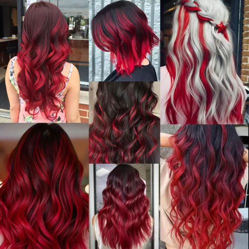 Miniatura 6 de 16 extensiones de cabello sintético rizado y ondulado con clip, para niñas y mujeres, coloridos resaltados para fiestas, cosplay, festival, regalo