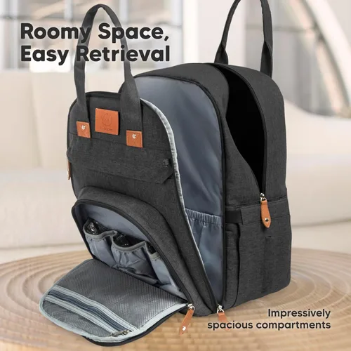 Miniatura 2 de Mochila para Pañales KeaBabies - Gran Mochila de Pañales con Cambiador, para Bebé Niño, Niña, Mochila de Viaje para Mamá y Papá, Impermeable