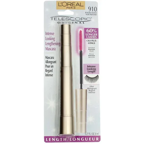 Miniatura 13 de L'Oreal Paris - Máscara de alargamiento de pestañas, maquillaje telescópico original, con cepillo de doble precisión para separar pestañas, lavable