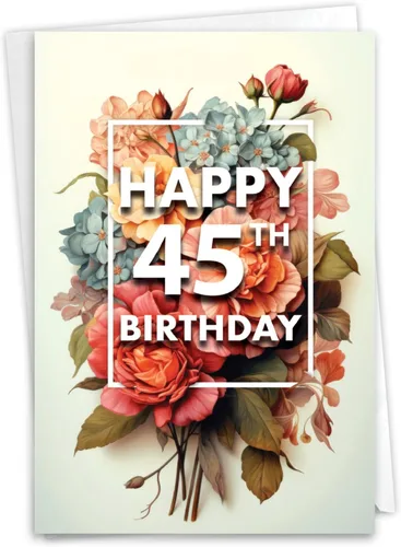 Miniatura 8 de NobleWorks 45 In Celsius C9573MBG Divertida tarjeta de felicitación de cumpleaños de hito con sobre (4.63 x 6.75 pulgadas)