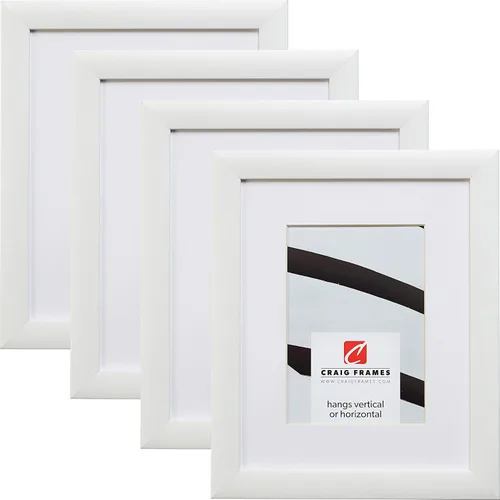Miniatura 6 de Craig Frames Portarretratos contemporáneo, de 5 x 7 pulgadas, color negro mate para mostrar una foto de 4 x 6 pulgadas, juego de 4