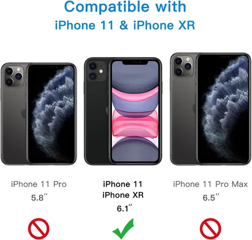 Miniatura 3 de JETech Protector de pantalla One Touch Install para iPhone 11/XR de 6.1 pulgadas, película de vidrio templado de cobertura completa, kit