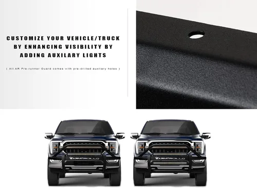 Miniatura 7 de Armordillo 8714164 AR Pre-Runner Style Modular Parachoques Protector - Negro Mate Compatible con Dodge Ram 2500/3500 2010-2018