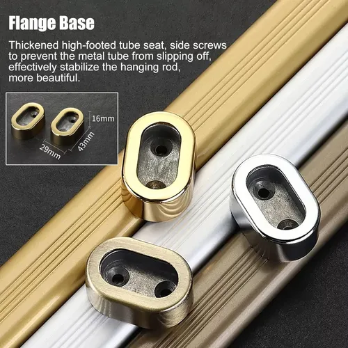 Miniatura 4 de Barra de ropa comercial de metal de 0.094 in de grosor, montaje en pared, resistente, moderno, para dormitorio, baño, armario, boutique, tienda