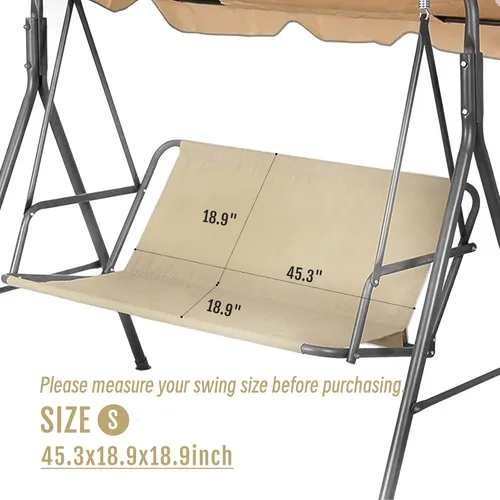 Miniatura 3 de Funda para asiento de columpio de porche y patio, fundas de repuesto para banco de columpio, funda para asiento de columpio de Oxford de 600D