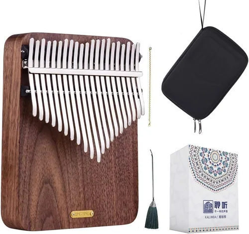 Miniatura 8 de LingTing Kalimba - Piano de pulgar de madera de nogal maciza, 42 teclas, piano cromático Mbira, regalo para adultos principiantes profesionales K42W