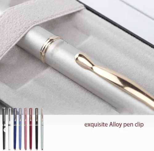 Miniatura 3 de Elegante pluma estilográfica, impresionantes bolígrafos de lujo de 0.020 in, punta fina de acero inoxidable, diseño clásico, pluma de escritura