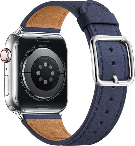 Miniatura 28 de MNBVCXZ Correas de cuero compatibles con Apple Watch para mujeres, correa de repuesto genuina para iWatch Series 11 10 9 8 7 6 5 4 3 2 1 SE 3 SE 2