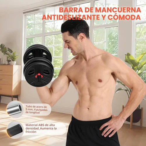 Miniatura 7 de Juego de mancuernas ajustables, juego de pesas libres de 20/30/40/60/80 libras con conector, diseño 3 en 1 para entrenamiento con mancuernas, pesas