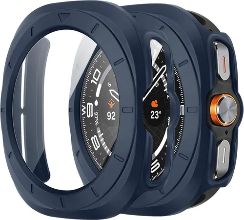 Miniatura 9 de Amizee Paquete de 2 fundas protectoras de pantalla compatibles con Samsung Galaxy Watch Ultra (2025/2024) de 1.772 pulgadas, con protector de negro