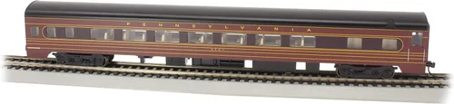 Bachmann Trenes - Coche de autobús del lado liso de 85' con interior iluminado - PRR #4251 - Flota del Modernismo - Escala HO, 14212, Plata