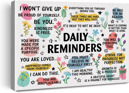 Miniatura 8 de Hijie Póster de Lienzo de Arte de Pared de Salud Mental de Terapia de Oficina para Decoración - Arte de Pared de Impresión en Lienzo Motivacional La