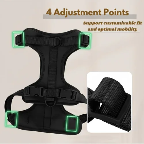 Miniatura 4 de Dog Harness - No Pull Adjustable Front Clip Vest with Soft Padding, 3Leash Clips, and No-Choke Oxford Design Comfort for Small, Medium, and Large
