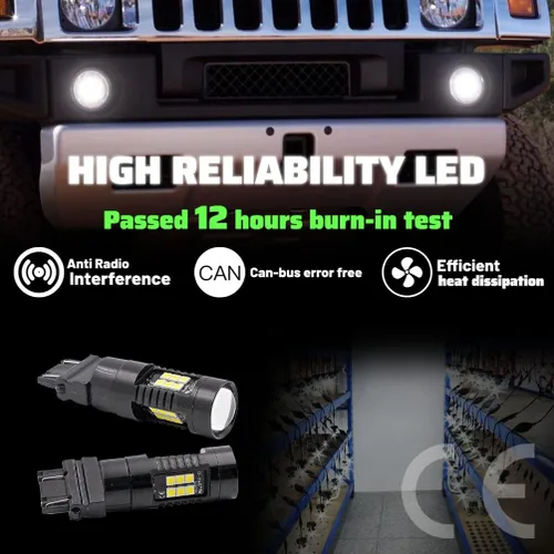Miniatura 6 de H2 LED Lámparas de Marcha Diurna para Hummer H2 2003 2004 2005 2006 2007 2008 2009 DRL Lámparas de Posición de 21 Chips SMD 1200 Lúmenes Luz
