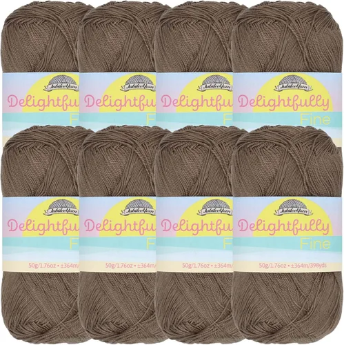 Miniatura 40 de JubileeYarn - Ovillo de hilo deliciosamente fino, 1.76 oz/madeja de rayón de bambú, color rosa polvo, 4 madejas