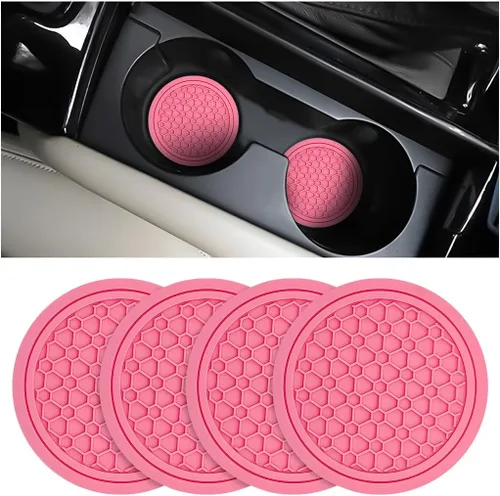 Miniatura 8 de Mandark 2 piezas posavasos para portavasos de automóvil, almohadillas antideslizantes de 2.75 pulgadas para insertar en portabotellas de agua