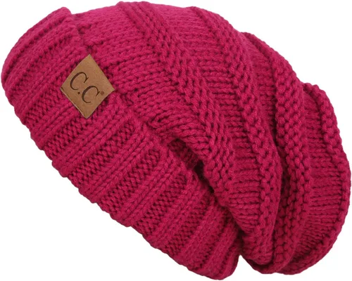 Miniatura 9 de Funky Junque Gorro de moda de punto trenzado de talla extragrande, grueso, abrigado, suave y holgado