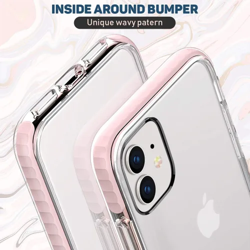 Miniatura 3 de MATEPROX Compatible con iPhone 11 Funda transparente, delgada, transparente, a prueba de golpes, para iPhone 11 6.1 (rosa)