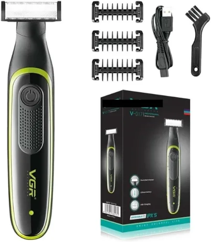 Maquinillas de afeitar V-G-R afeitadora de pelo impermeable Máquina de afeitar corporal Maquinilla de afeitar facial Recortadora de barba recargable