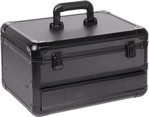Miniatura 2 de E ELIAUK Caja de herramientas con estuche rígido, organizador de almacenamiento, maleta de transporte, caja de herramientas con cajones, color negro