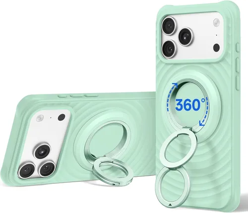 Miniatura 18 de SYNCWIRE Soporte magnético para anillo de teléfono MagSafe, rotación de 360°, agarre magnético de doble cara, soporte de anillo para teléfono