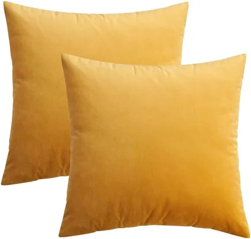 Miniatura 14 de RELY+ Paquete de 2 fundas de almohada de terciopelo de 18 x 18 pulgadas, suaves, acogedoras, lisas, decorativas, fundas de cojín de lujo para sofá
