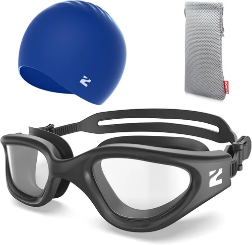 Miniatura 20 de ZIONOR Gafas de natación para adultos, G1 Air con protección UV antivaho y a prueba de fugas, ajuste cómodo para adultos, hombres y mujeres, incluye
