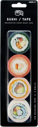 Miniatura 2 de Suck UK Washi Tape - Cinta adhesiva de sushi - Papelería japonesa - Suministros para álbumes de recortes - Cintas adhesivas novedosas - Suministros