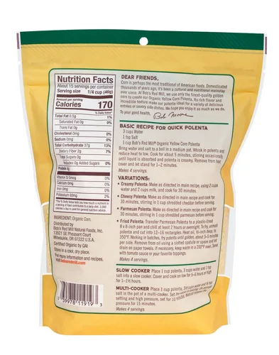 Miniatura 2 de Bob's Red Mill Sémola de Maíz Orgánica / Polenta, 24 oz (Paquete de 4) - Vegano, Kosher