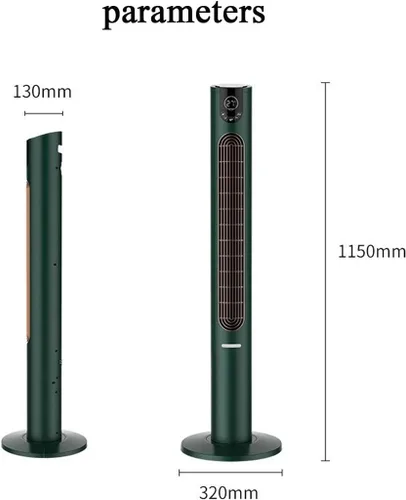 Miniatura 7 de Ventilador de torre con control remoto, ventilador inteligente para dormitorio con oscilación de 105°, ventilador sin aspas con opciones de 6