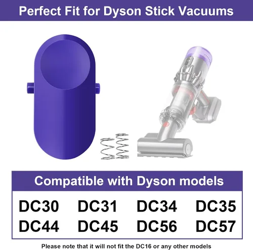 Miniatura 2 de Showingo Paquete de 2 piezas de repuesto de resorte y retención de liberación ciclón azul compatibles con Dyson DC30 DC31 DC34 DC35 DC44 DC45 DC56