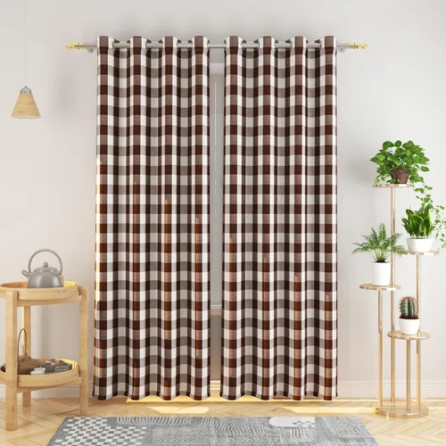 Miniatura 18 de Cortinas de 24 pulgadas de largo con diseño Buffalo Check Gingham Plaid para ventanas de cocina y baño, tratamiento para ventanas con 2 paneles