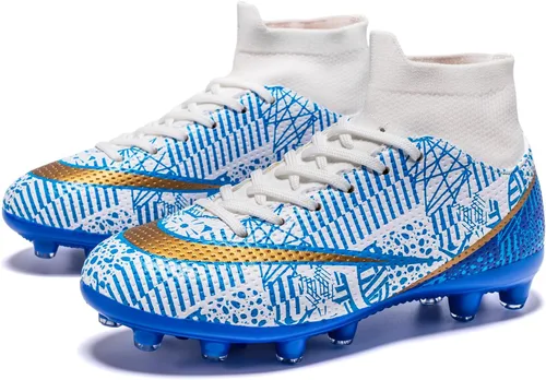 Miniatura 2 de Favdeol Tacos de fútbol para niños y niñas, zapatos de fútbol para entrenamiento de alta calidad, zapatos de fútbol para exteriores e interiores