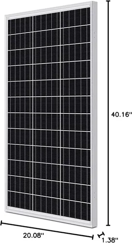 Miniatura 8 de ExpertPower Panel solar monocristalino de 100 vatios y 12 voltios, diseño compacto de 35.43 x 22.83 x 1.18 pulgadas, módulo de alta eficiencia
